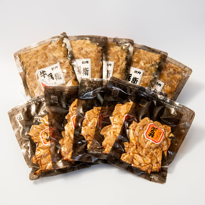 牛丼の具(5個)と生姜焼き丼の具(5個)のセット